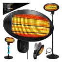 KESSER Infrarot Heizstrahler 2000W höhenverstellbar IPX4 Schwarz Bild 1