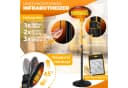 KESSER Infrarot Heizstrahler 2000W höhenverstellbar IPX4 Schwarz Bild 2