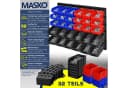 MASKO Stapelboxen-Set 32tlg. Wandregal Schwarz/Rot Bild 1