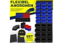 MASKO Stapelboxen-Set 32tlg. Wandregal Schwarz/Rot Bild 5