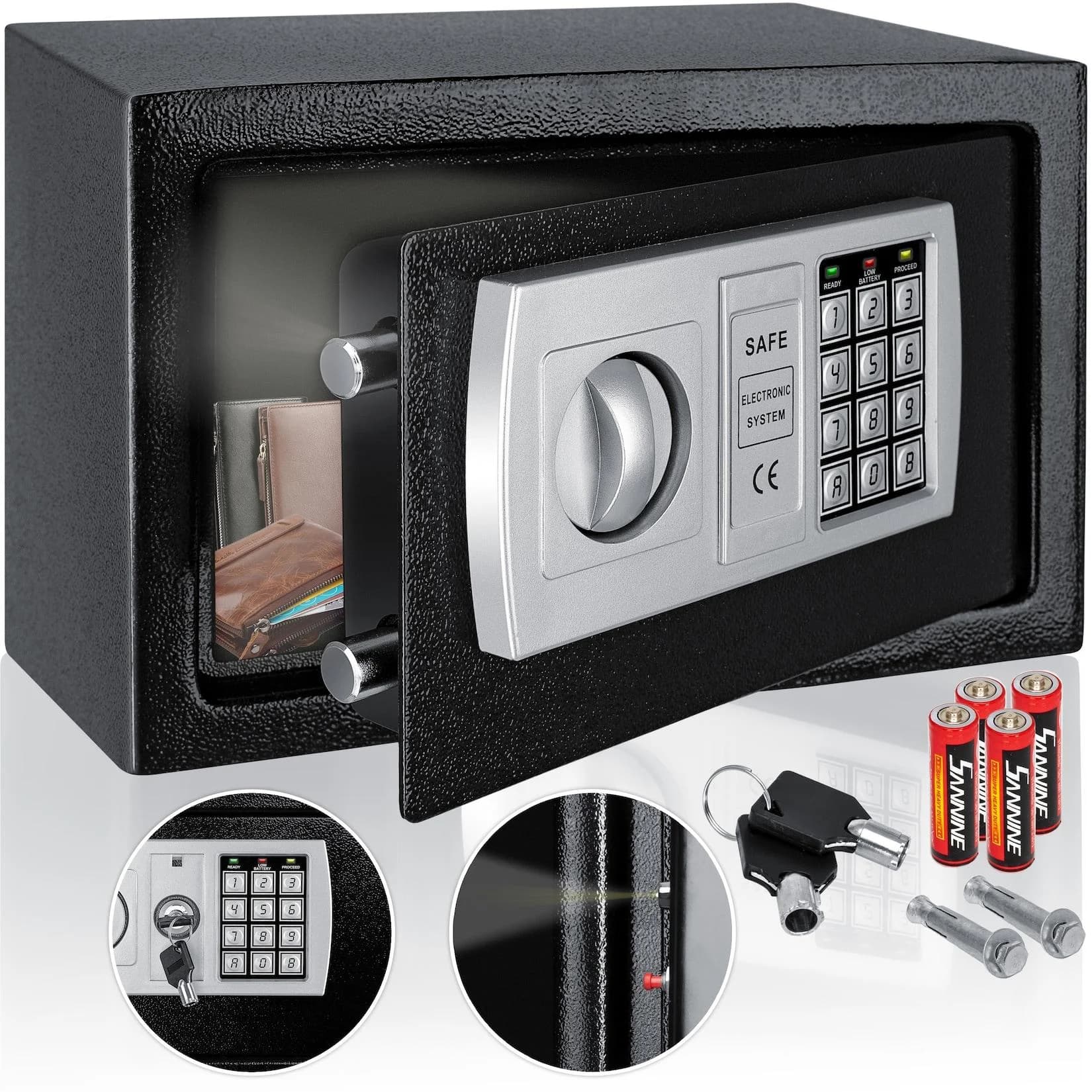 KESSER Tresor Safe Elektronik-Zahlenschloss LED-Anzeige Stahlbolzen