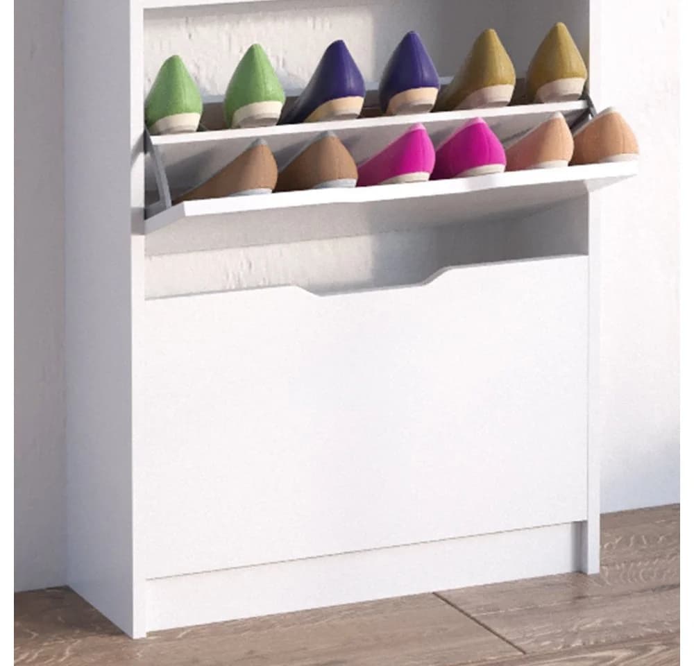 Vicco Schuhkipper Luca Weiß 3 Fächer Modern - Bild 5