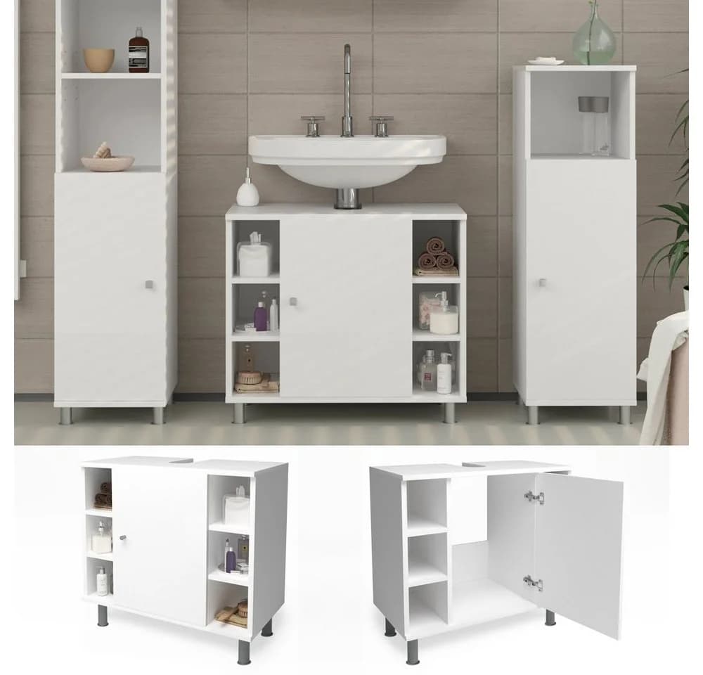 Vicco Waschbeckenunterschrank Fynn Weiß Modern - Bild 2