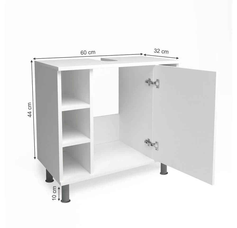 Vicco Waschbeckenunterschrank Fynn Weiß Modern - Bild 4