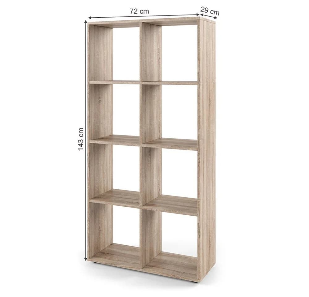 Vicco Raumteiler Scutum 8 Fächer Eiche Sonoma Bücherregal Standregal - Bild 5