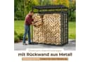 LAWA Living and Lifestyle Kaminholzregal Außen Schwarz Metall Bild 3