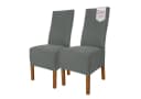 Scheffler Home Stuhlhusse Emma Grau Elastische Baumwolle Bild 2