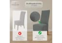 Scheffler Home Stuhlhusse Emma Grau Elastische Baumwolle Bild 4