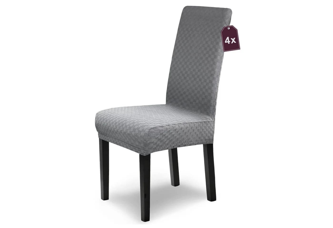 Scheffler-Home Stuhlhusse Emil Grau Flanell Abnehmbar Waschbar - Bild 2