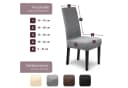 Scheffler-Home Stuhlhusse Emil Grau Flanell Abnehmbar Waschbar Bild 4
