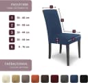Scheffler-Home Stuhlhusse Moderner Stuhlbezug Mia Blau Microfaser Bild 3