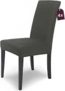 Scheffler-Home Stuhlhusse Modern Grau Microfaser Spannbezug Bild 2