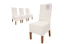 Scheffler Home Stuhlhusse VelvetFit Puma Beige/Weiss Samt-Optik Bild 2