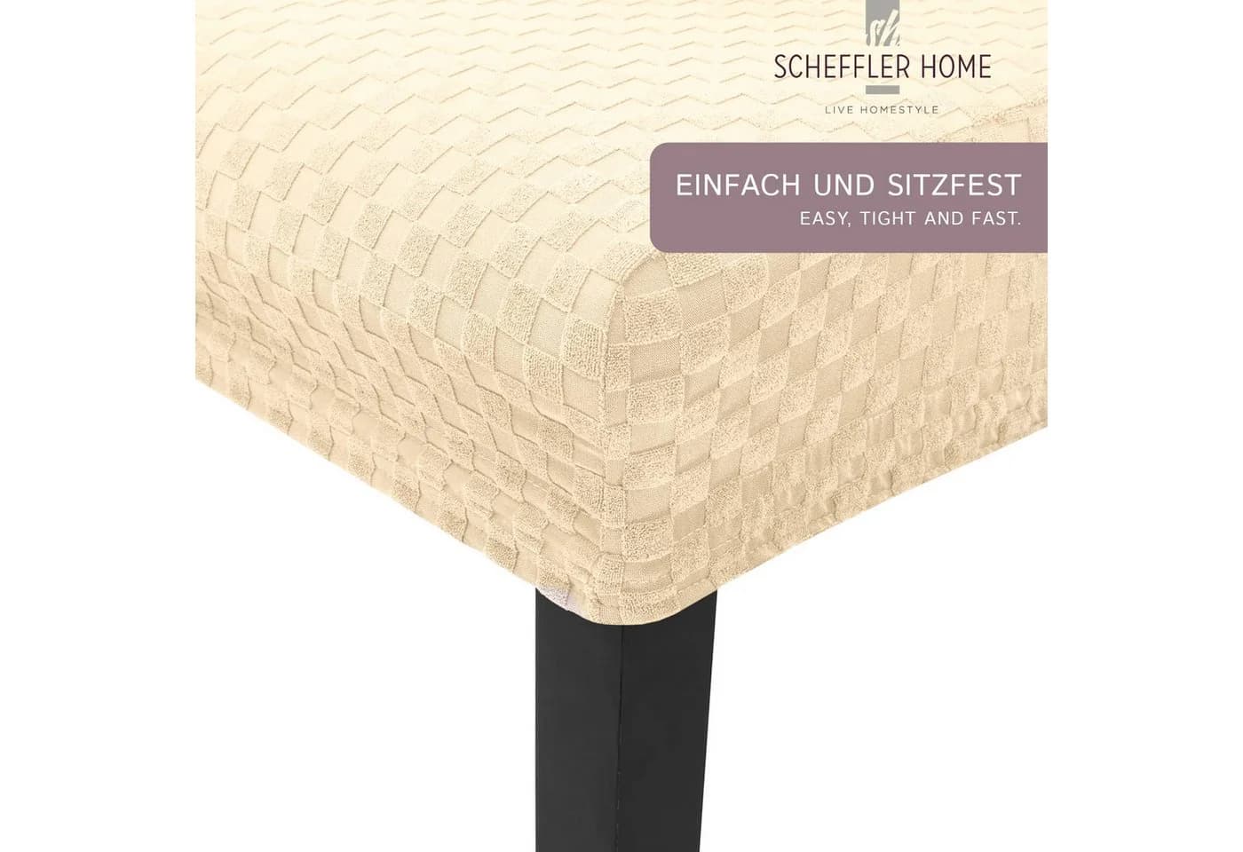 SCHEFFLER-HOME Stuhlhusse Emil Flanell Abnehmbar & Waschbar