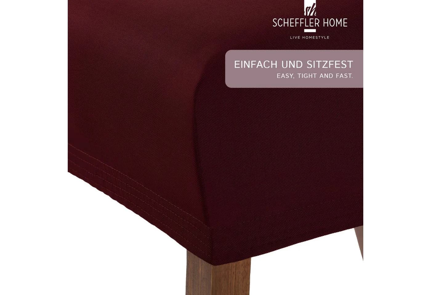 Scheffler-Home Stuhlhusse "Marie" Rot mit Lotuseffekt
