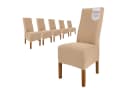Scheffler Home Stuhlhusse Emma Beige Elastische Baumwolle Modern Bild 2
