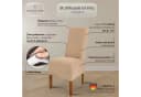 Scheffler Home Stuhlhusse Emma Beige Elastische Baumwolle Modern Bild 3