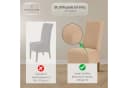 Scheffler Home Stuhlhusse Emma Beige Elastische Baumwolle Modern Bild 4