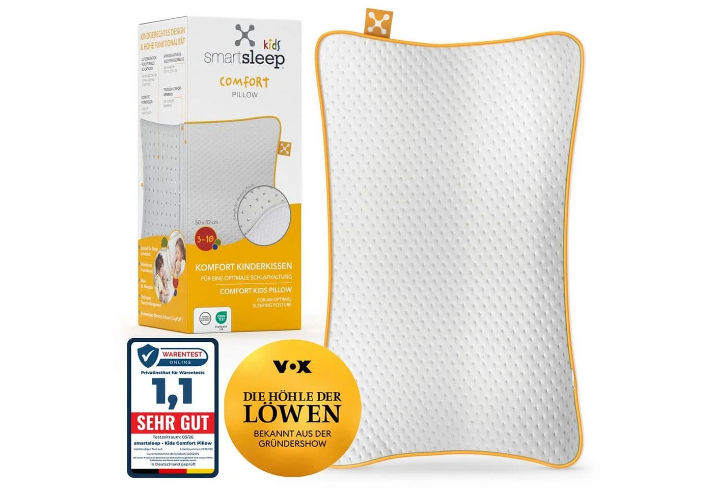 smartsleep Kids Comfort Pillow Memory-Schaum Ergonomisches Kinderkissen - Bild 2
