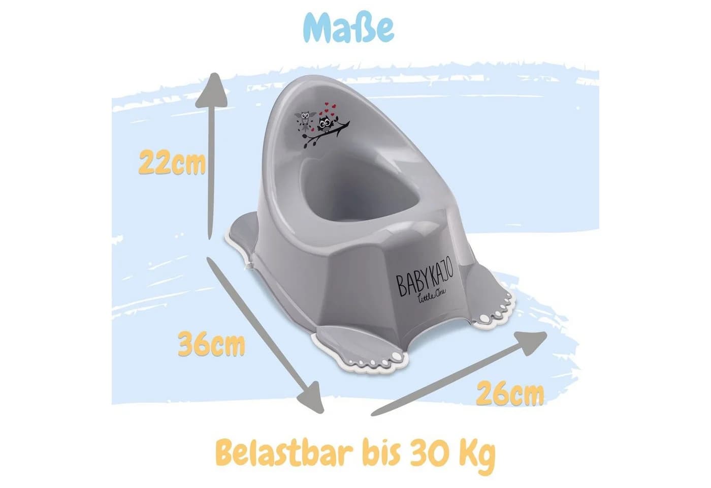 Babykajo Töpfchen Grau BPA-frei mit Griff - Bild 4