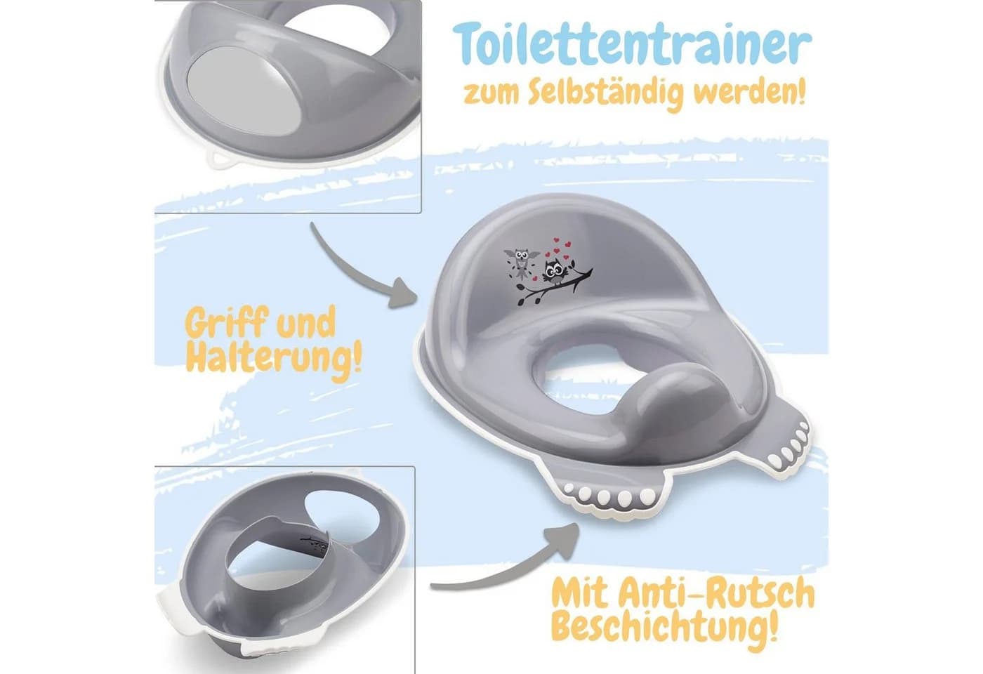 Babykajo Toilettentrainer Grau - BPA-frei & TÜV geprüft - Bild 3