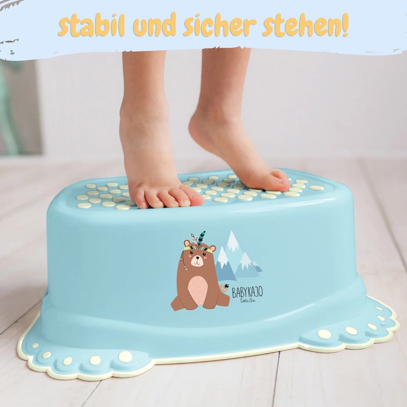 Babykajo Kinderhocker Blau - BPA-frei, TÜV-zertifiziert, Anti-Rutsch - Bild 5
