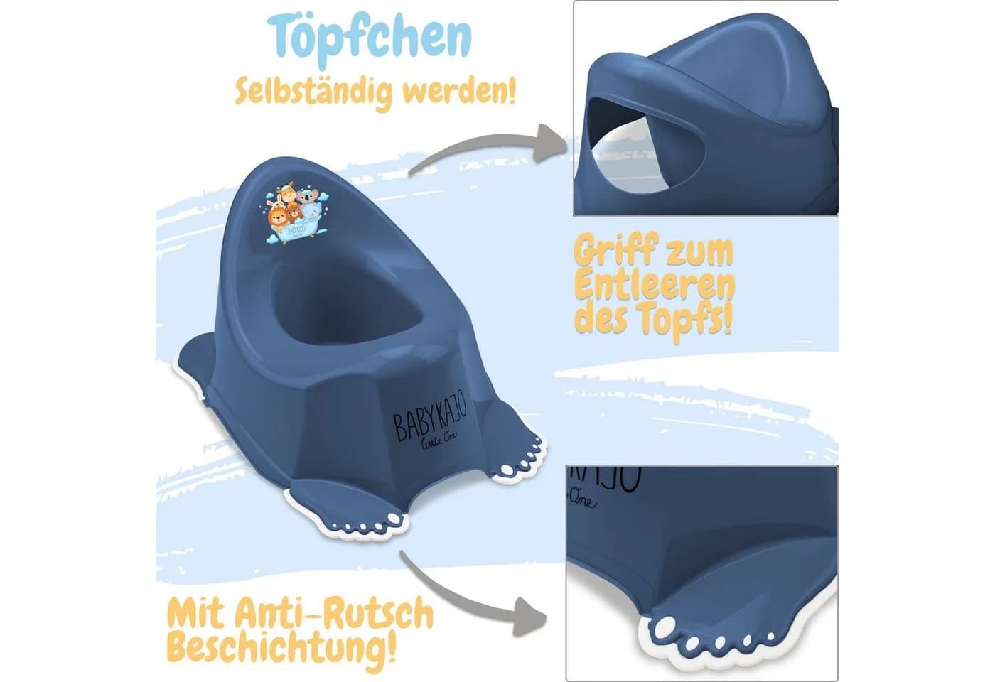 Babykajo Töpfchen Blau BPA-frei mit Griff