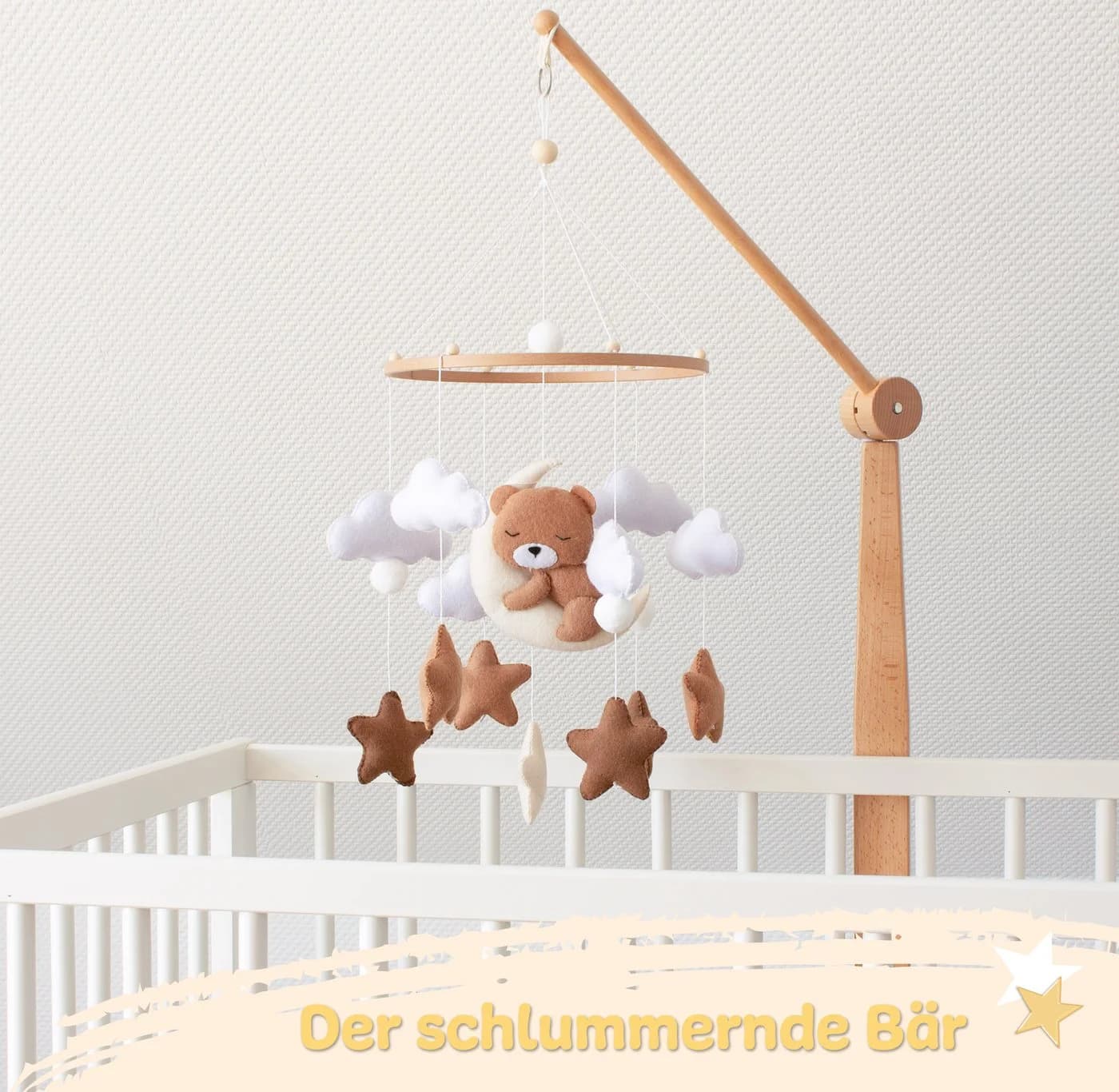 Babykajo Mobile 1-tlg. Bär Holzring Kinderzimmer Deko - Bild 3
