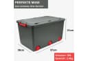 Babykajo Aufbewahrungsbox 3er Set mit Rollen 50L Schwarz/Rot Bild 1