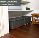 Babykajo Aufbewahrungsbox 3er Set mit Rollen 50L Schwarz/Rot Bild 5