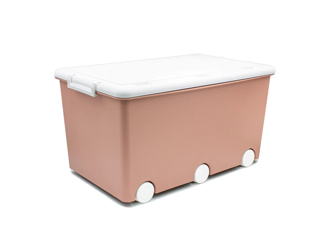 Babykajo Aufbewahrungsbox Set 3 St. Rot/Weiß mit Rollen 50L