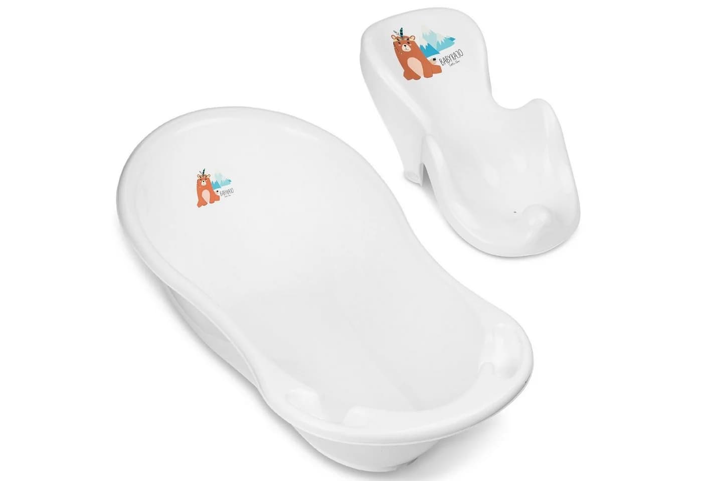 Babykajo Babybadewanne Komplett-Set Weiß mit Wanneneinsatz - Bild 2