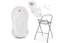 Babykajo Babybadewanne Set 4-tlg. Weiß mit Ständer Bild 2