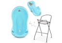 Babykajo Babybadewanne Set mit Ständer und Badesitz Blau Bild 2