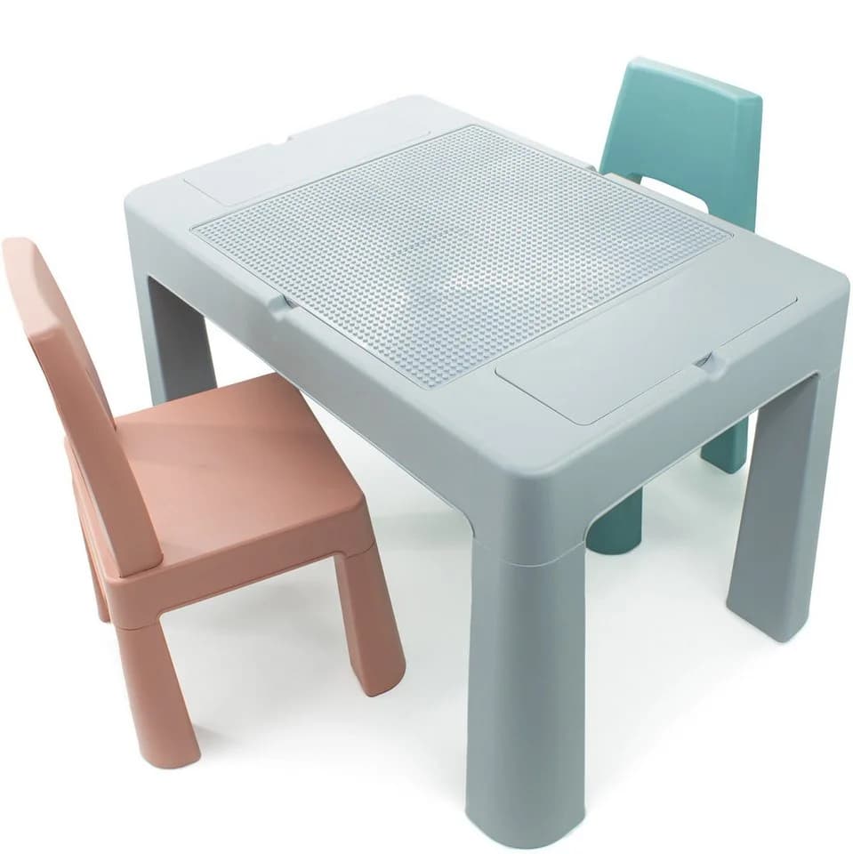 Babykajo Spieltisch Set 3-tlg. Grau/Grün/Rot Kunststoff - Bild 2