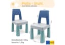 Babykajo Spieltisch Set 3-tlg. Kindertisch mit 2 Stühlen - Spieltisch für In- und Outdoor Bild 3