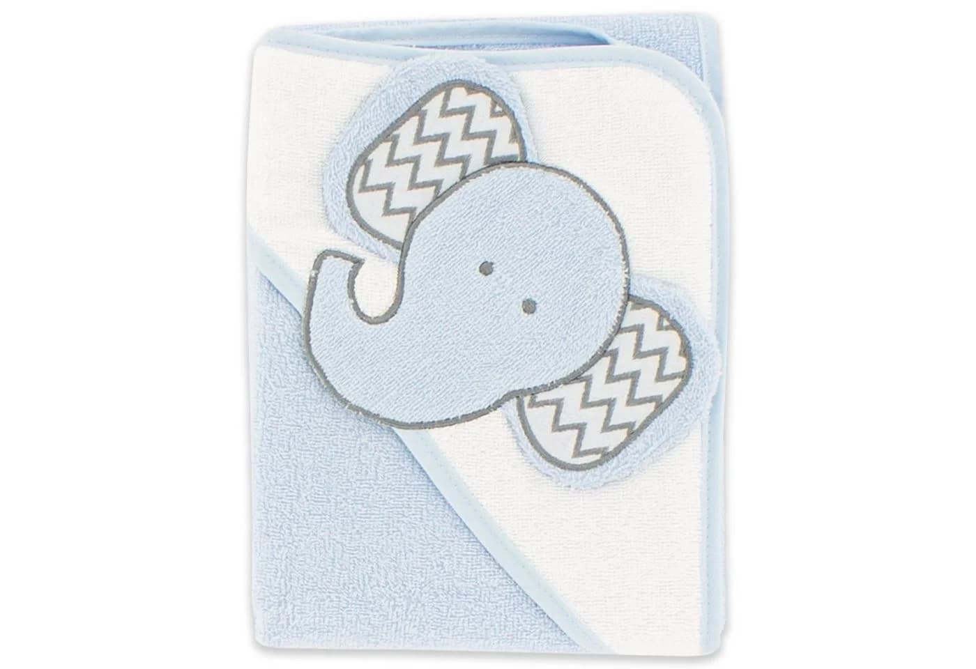 Babykajo Kapuzenhandtuch Frottee Blau mit Tiermuster
