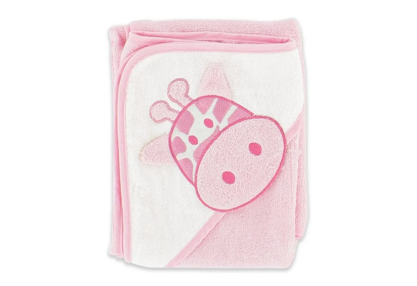 Babykajo Kapuzenhandtuch Rosa Frottee mit Tiermuster