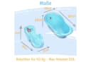 Babykajo Babybadewanne Set 3-tlg. mit Badesitz & Handtuch Blau Bild 5