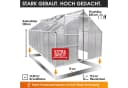 BRAST Gewächshaus Aluminium 490x250x205cm TÜV-geprüft Bild 5