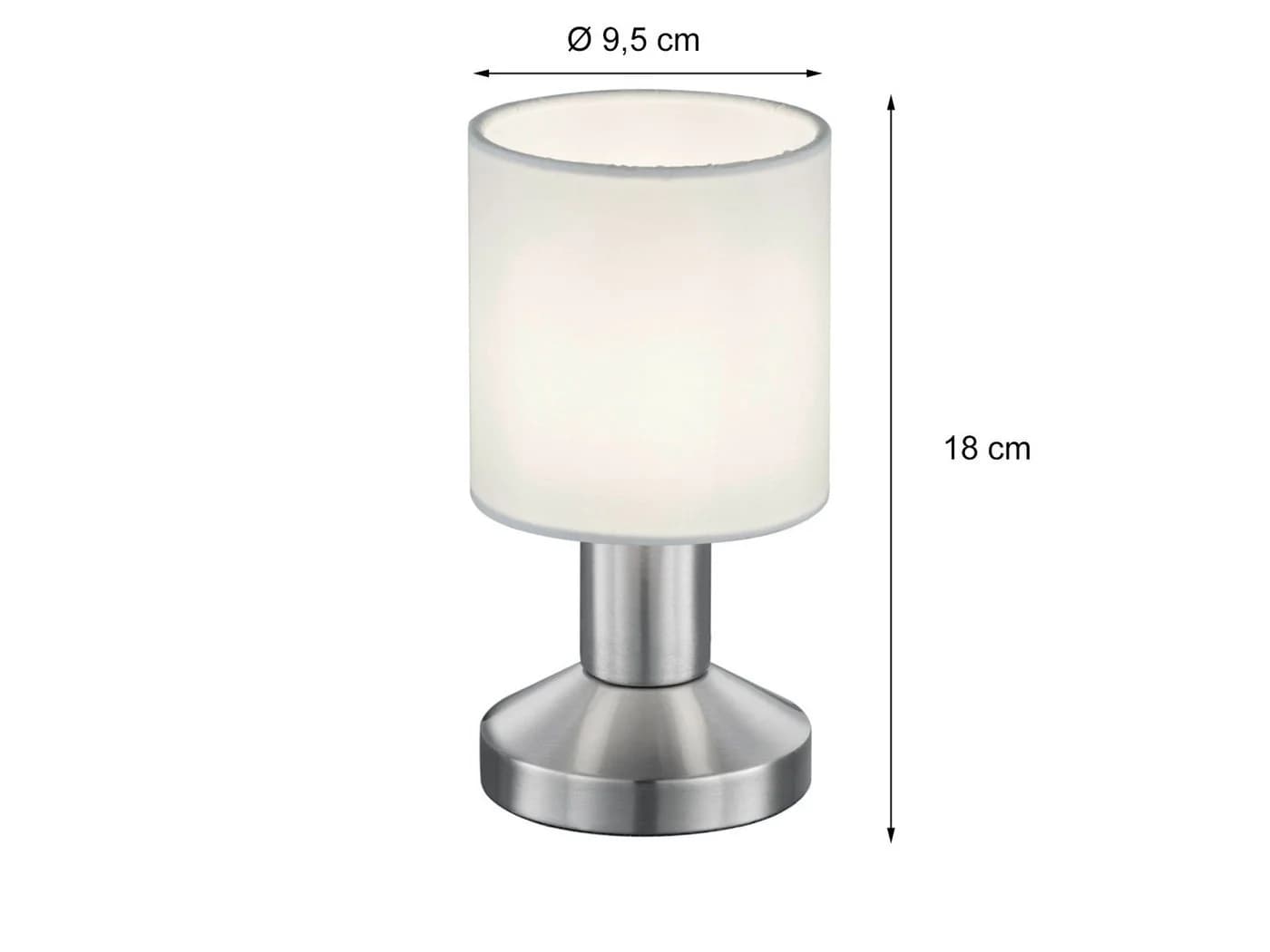 TRIO Leuchten LED Tischleuchte mit Touch-Dimmfunktion Weiß/Silber - Bild 5