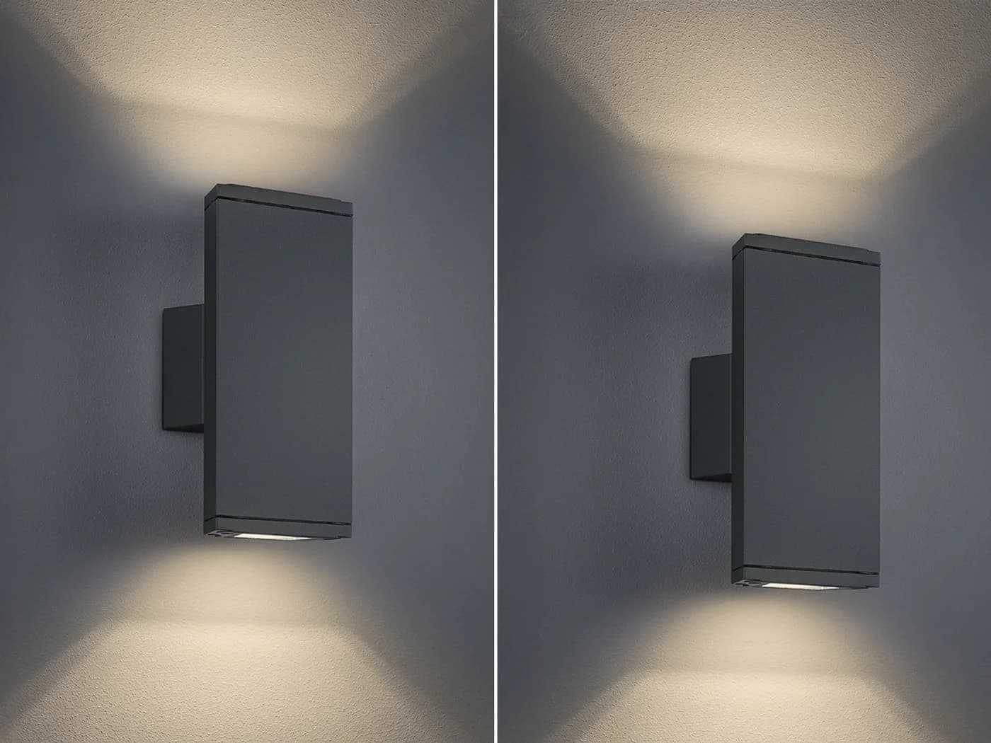 TRIO Leuchten LED Außen-Wandleuchte 2er Set Anthrazit IP54 - Bild 3