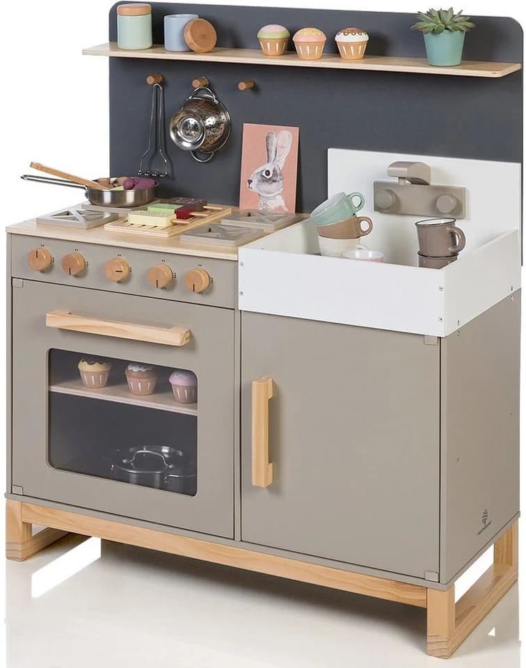 MUSTERKIND Spielküche Linum Skandinavisch Beige Grau Holz - Bild 2
