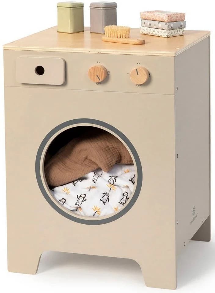 MUSTERKIND Kinder-Waschmaschine Mix & Match warmgrau/natur Holz - Bild 2