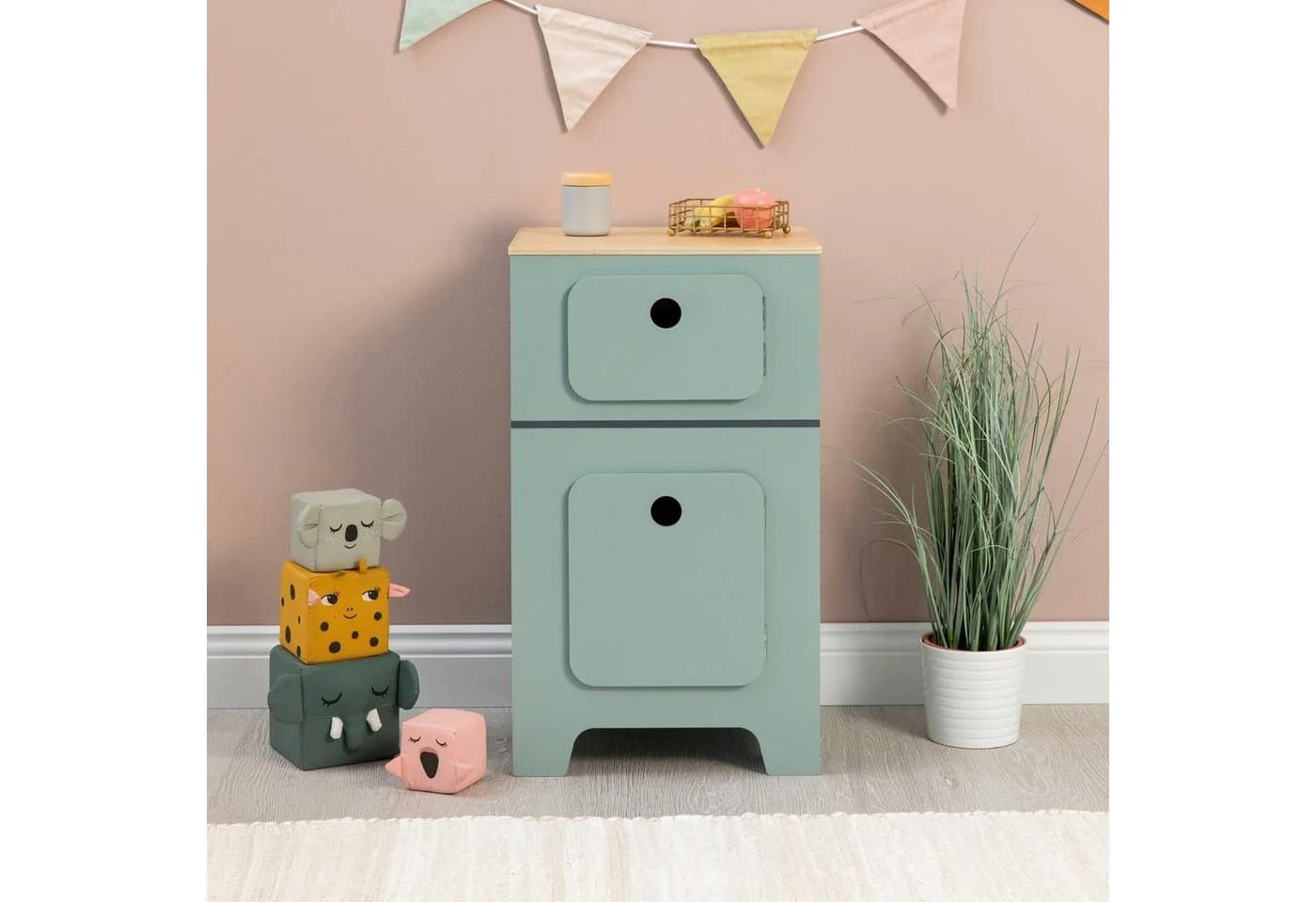 MUSTERKIND® Kinder-Kühlschrank Mix & Match, salbei/natur, FSC® - schützt Wald - Bild 3