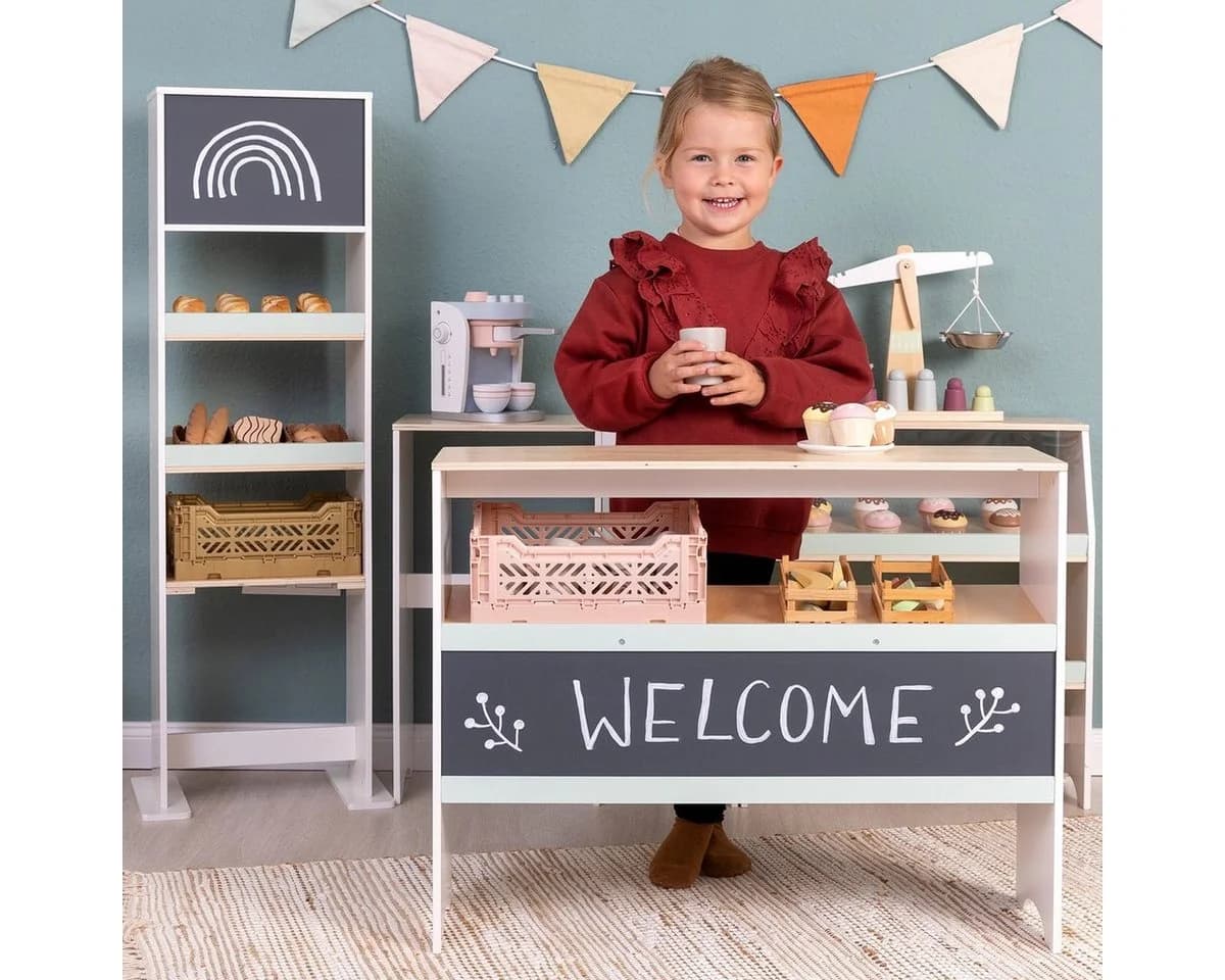 Musterkind Kaufladen Avena 2in1 Spielküche Weiß Grün Natur - Bild 3