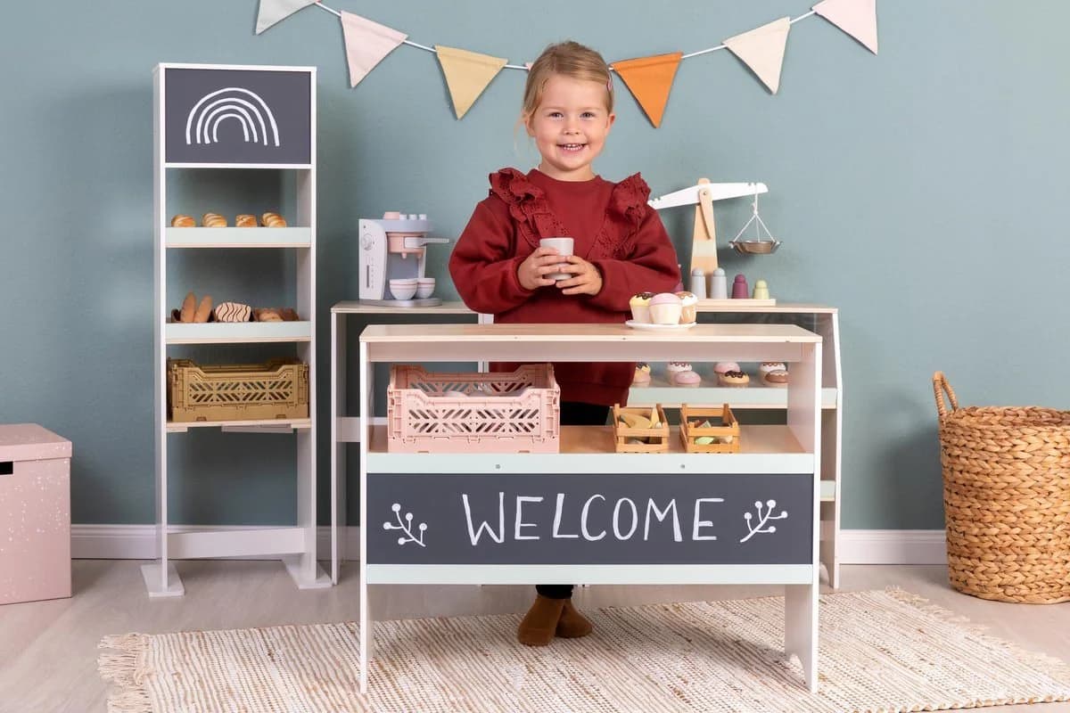 Musterkind Kaufladen Avena 2in1 Spielküche Weiß Grün Natur - Bild 5
