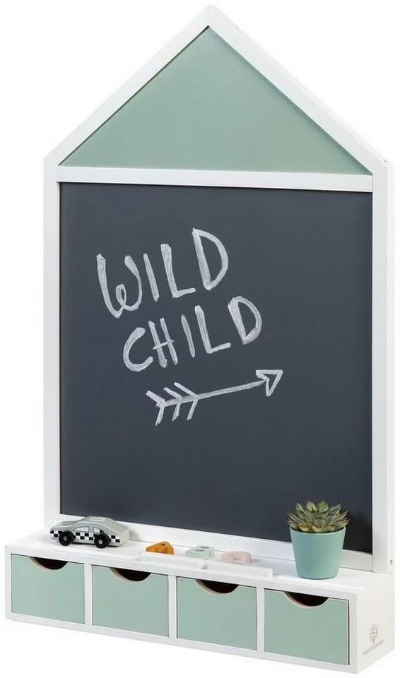 MUSTERKIND Wandtafel Juncus Hausform Weiß/Mint - Bild 2
