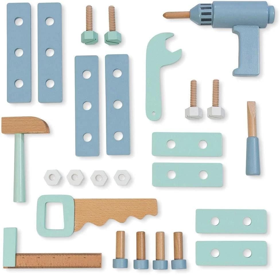 MUSTERKIND® Spielwerkzeugkoffer Fagus weiß - 27 Teile