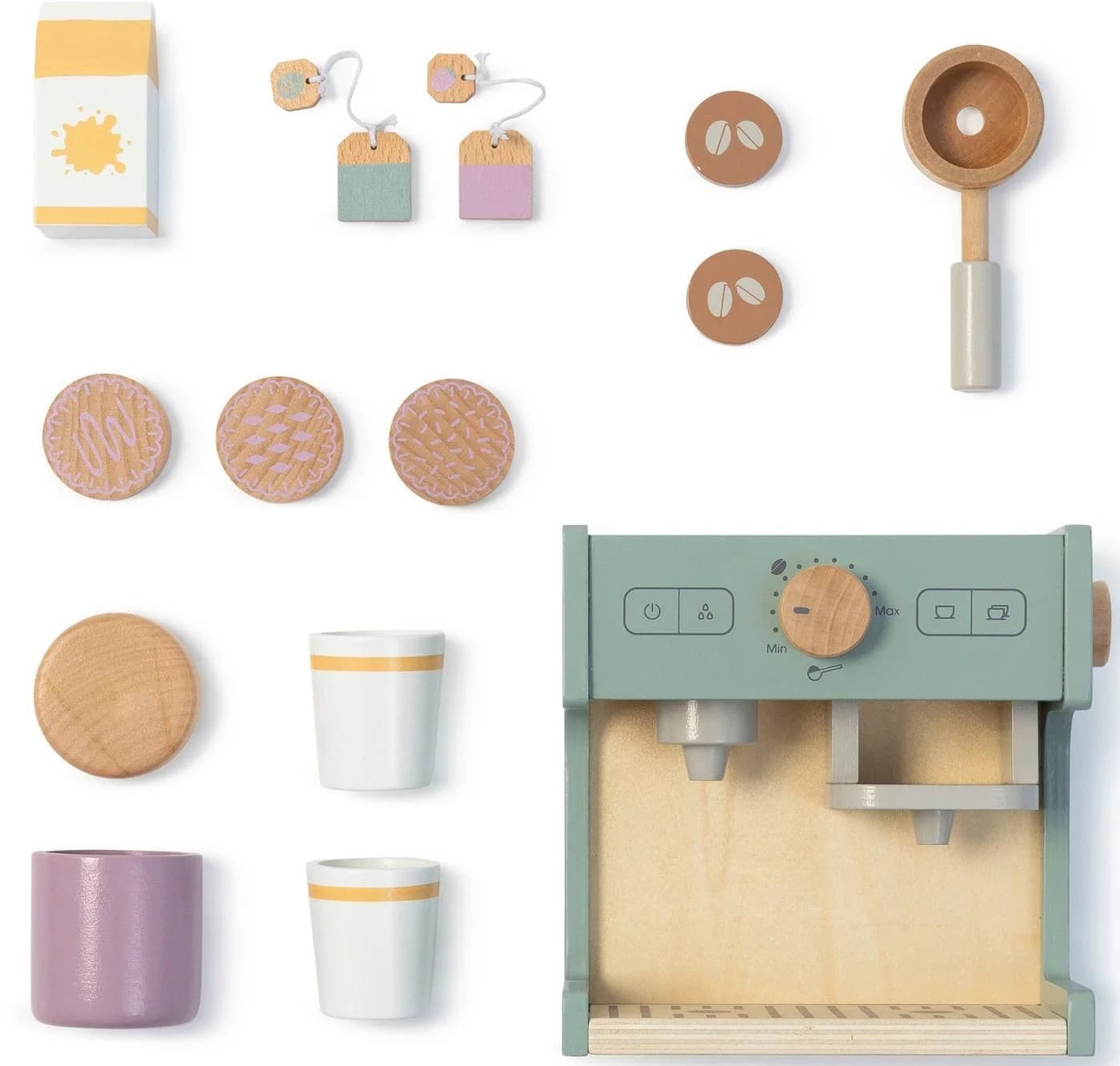 MUSTERKIND® Kinder-Kaffeemaschine Coffea Grün Holz
